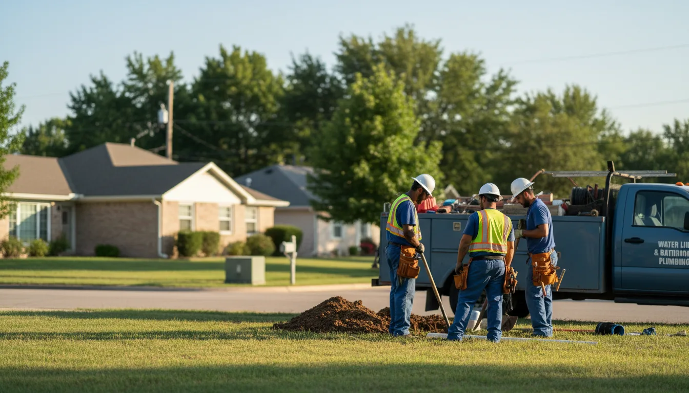 Residential water line and bathroom plumbing service in Almyra, AR